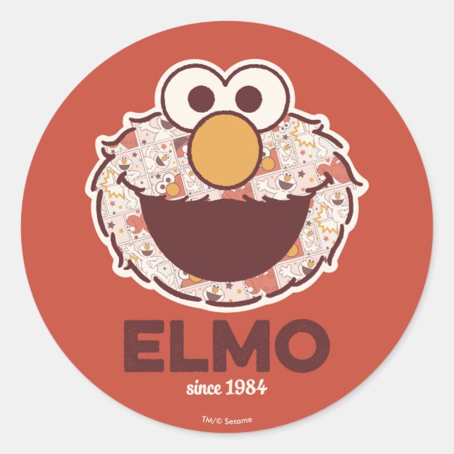 Sticker Rond Sesame Street | Elmo depuis 1984 (Devant)