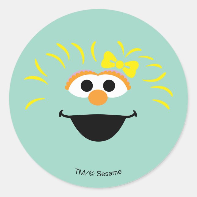Sticker Rond Sesame Street | Visage artistique de Rosita (Devant)