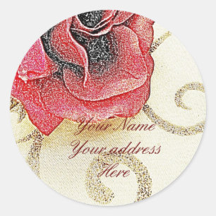 Sticker Rond S'est levée l'adresse Lables