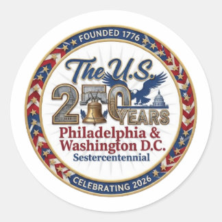 STICKER ROND SESTERCENTENNIAL