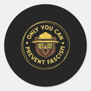 Sticker Rond Seul Vous Pouviez Empêcher le Fascisme Protéger le