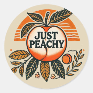 Sticker Rond Seulement Peachy