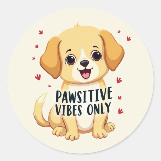 Sticker Rond Seules bonnes pattes (Devant)