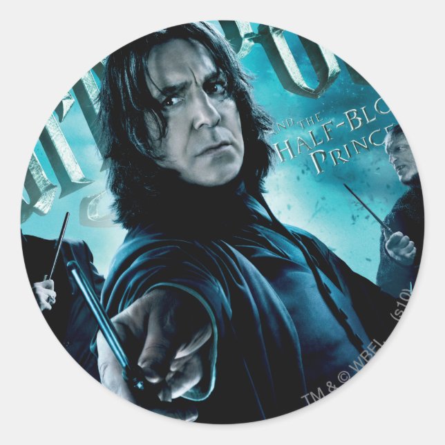 Sticker Rond Sévère Snape Avec Mangeur De Mort 1 (Devant)