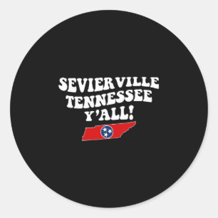 Sticker Rond Sevierville Tennessee Y'all Tn Vacances du Sud