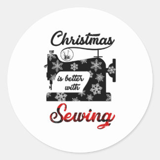 Sticker Rond Sewing | Christmas Is Better With Sewing