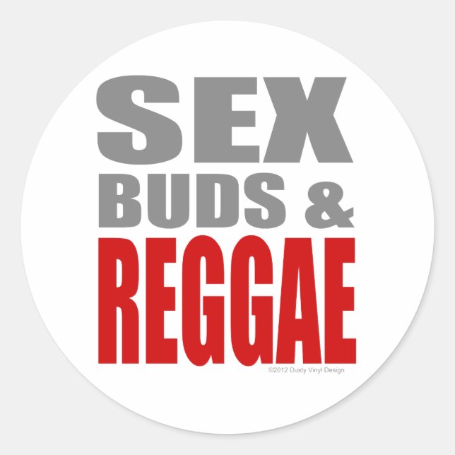 Sticker Rond SexBuds & REGGAE (Devant)