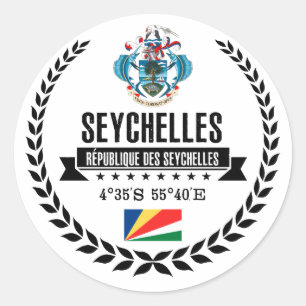 Sticker Rond Seychelles