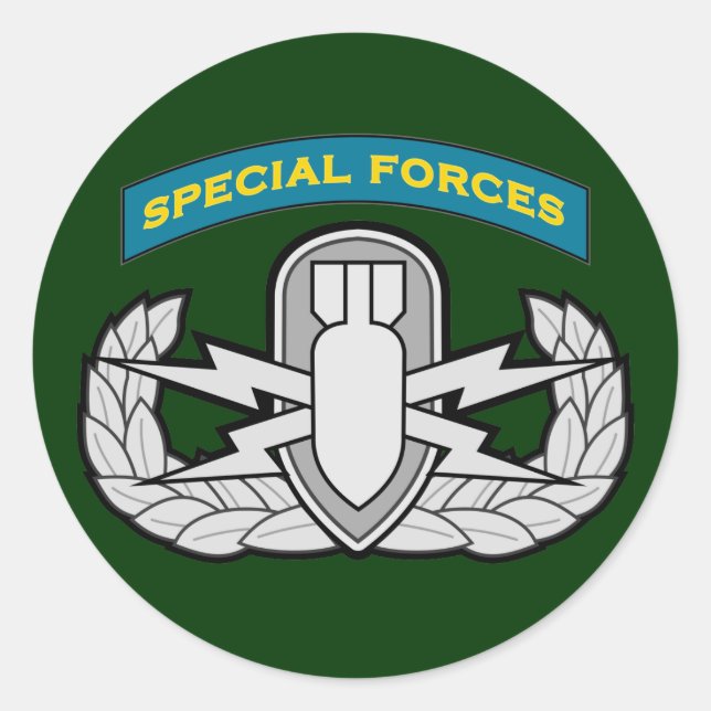 Sticker Rond SF Q-tab et badge EOD (Devant)