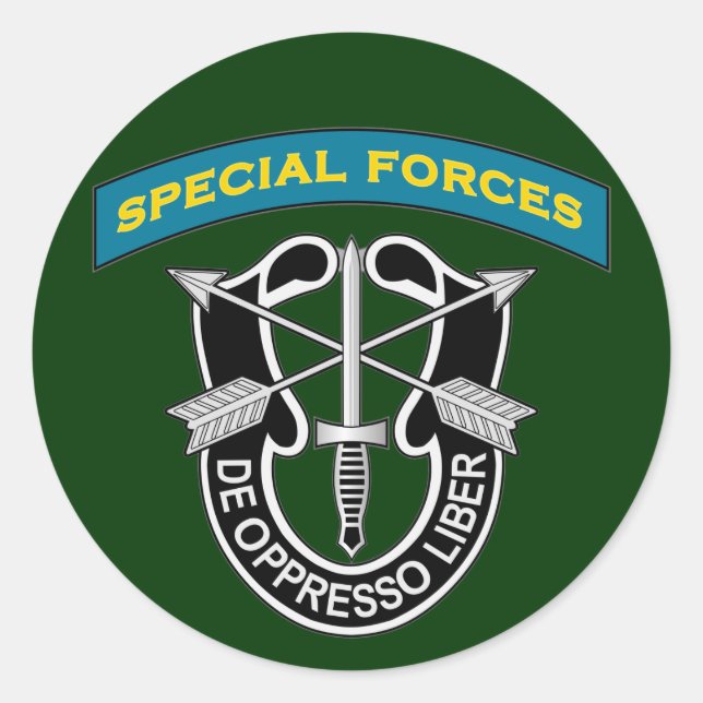 Sticker Rond SF Q-tab et DUI - de oppresso liber (Devant)