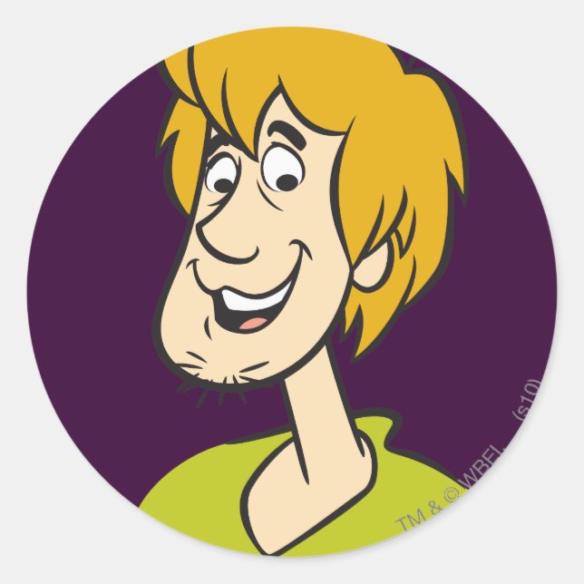 Sticker Rond Shaggy Smiling (Devant)