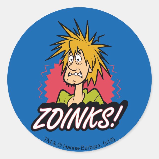 Sticker Rond Shaggy "Zoinks !" graphic (Devant)