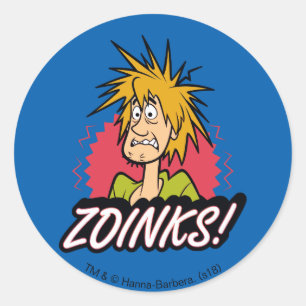 Sticker Rond Shaggy "Zoinks !" graphic