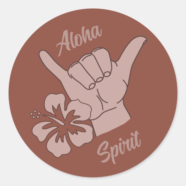 Sticker Rond Shaka texte personnalisé (Devant)