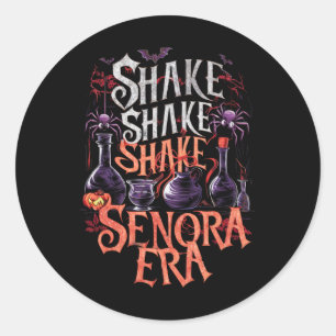Sticker Rond Shake Shake Senora Era Retro Vintage Halloween Spo