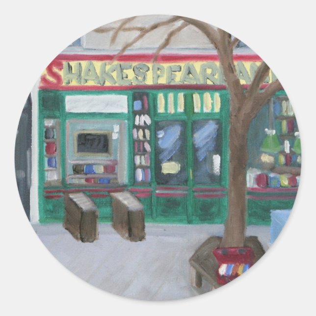 STICKER ROND "SHAKESPEARE À PARIS" (Devant)