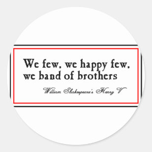 Sticker Rond Shakespeare : Bande des frères