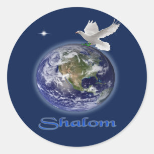 Sticker Rond shalom