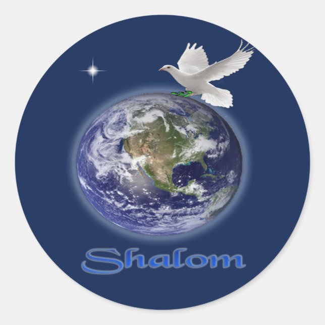 Sticker Rond shalom (Devant)