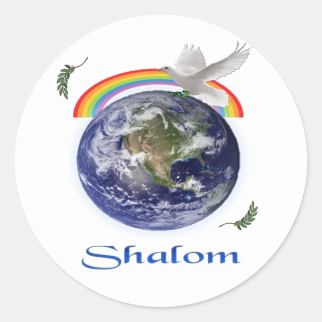 Sticker Rond shalom (Devant)