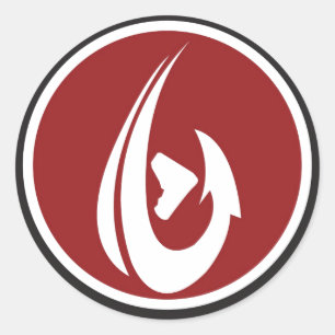 Sticker Rond ShamHook rouge