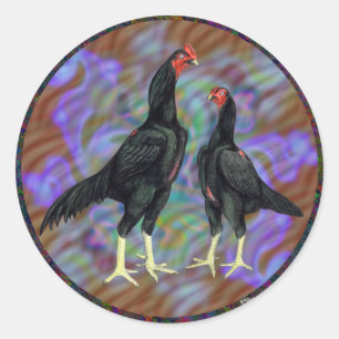 Sticker Rond Shamo : paire noire
