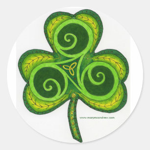 Sticker Rond Shamrock