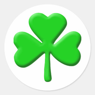 Sticker Rond shamrock 3d