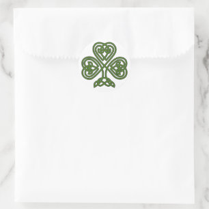 Sticker Rond Shamrock celte - Jour de la Saint Patrick
