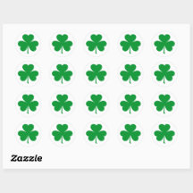 Sticker rond shamrock classique