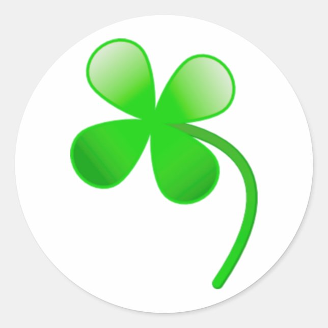 Sticker Rond Shamrock de la Saint-Patrick (Devant)