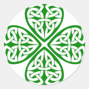 Sticker Rond Shamrock de noeud celtique