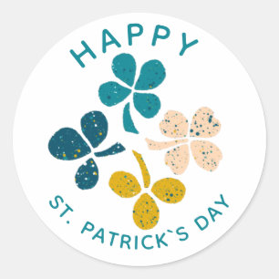 Sticker Rond Shamrock de trèfle Dessin Bonne Saint Patrick`s da