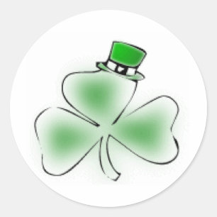 Sticker Rond Shamrock irlandais