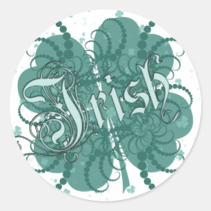 Sticker Rond Shamrock irlandais