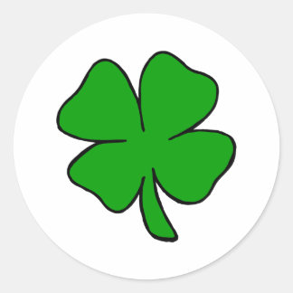 Sticker Rond Shamrock irlandais