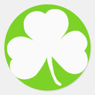Sticker Rond Shamrock irlandais