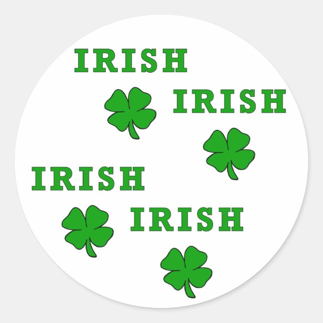 Sticker Rond SHAMROCK IRLANDAIS - Customisé (Devant)