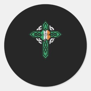 Sticker Rond Shamrock irlandais noeud celtique irlandais