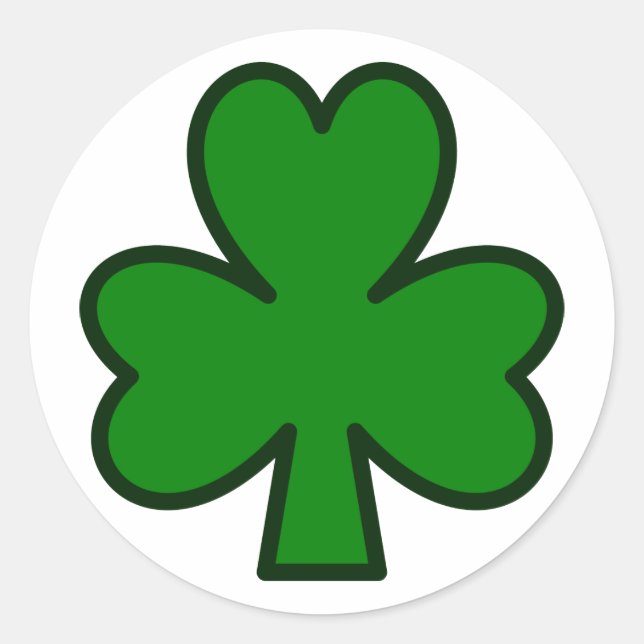 Sticker Rond Shamrock, Irlande (Devant)