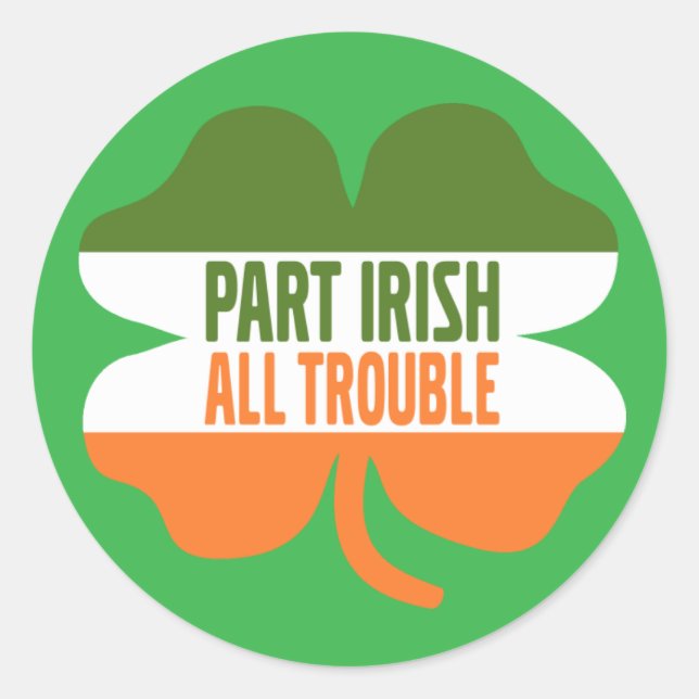 Sticker Rond shamrock Jour de la Saint Patrick - Partie irlanda (Devant)
