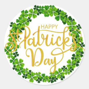 Sticker Rond Shamrock Ring - Bonne Saint Patrick