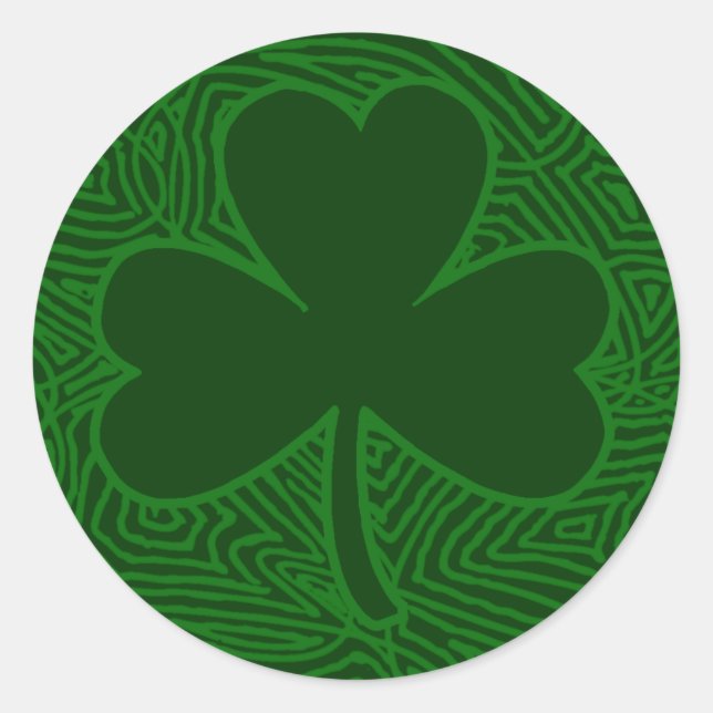 Sticker Rond Shamrock Scribblprint (Devant)