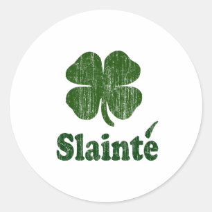 Sticker Rond Shamrock Slainte