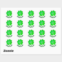 Sticker Tréfle 4 feuilles vert - Sticker A moi Etiquette & Autocollant