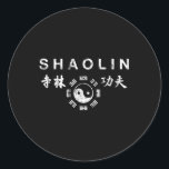Sticker Rond Shaolin Kung Fu Arts martiaux chinois<br><div class="desc">Shaolin Kung Fu Arts martiaux chinois</div>