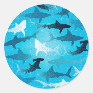 Sticker Rond Sharks !