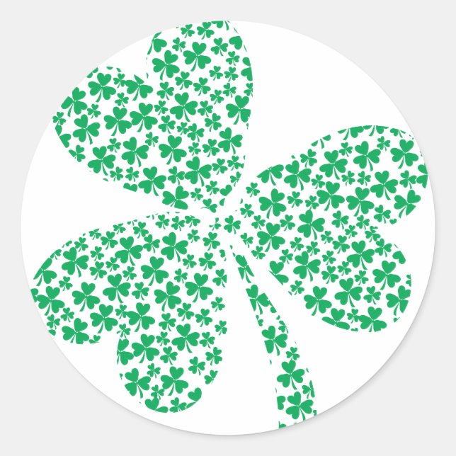 Sticker Rond Sharmocks pour la Saint Patrick's Day (Devant)