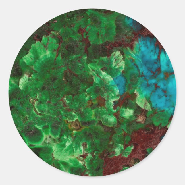 Sticker Rond Shattuckite à lace verte (Devant)