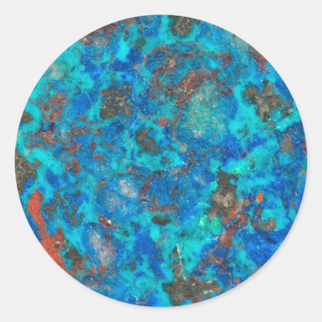 Sticker Rond Shattuckite à motif bleu (Devant)